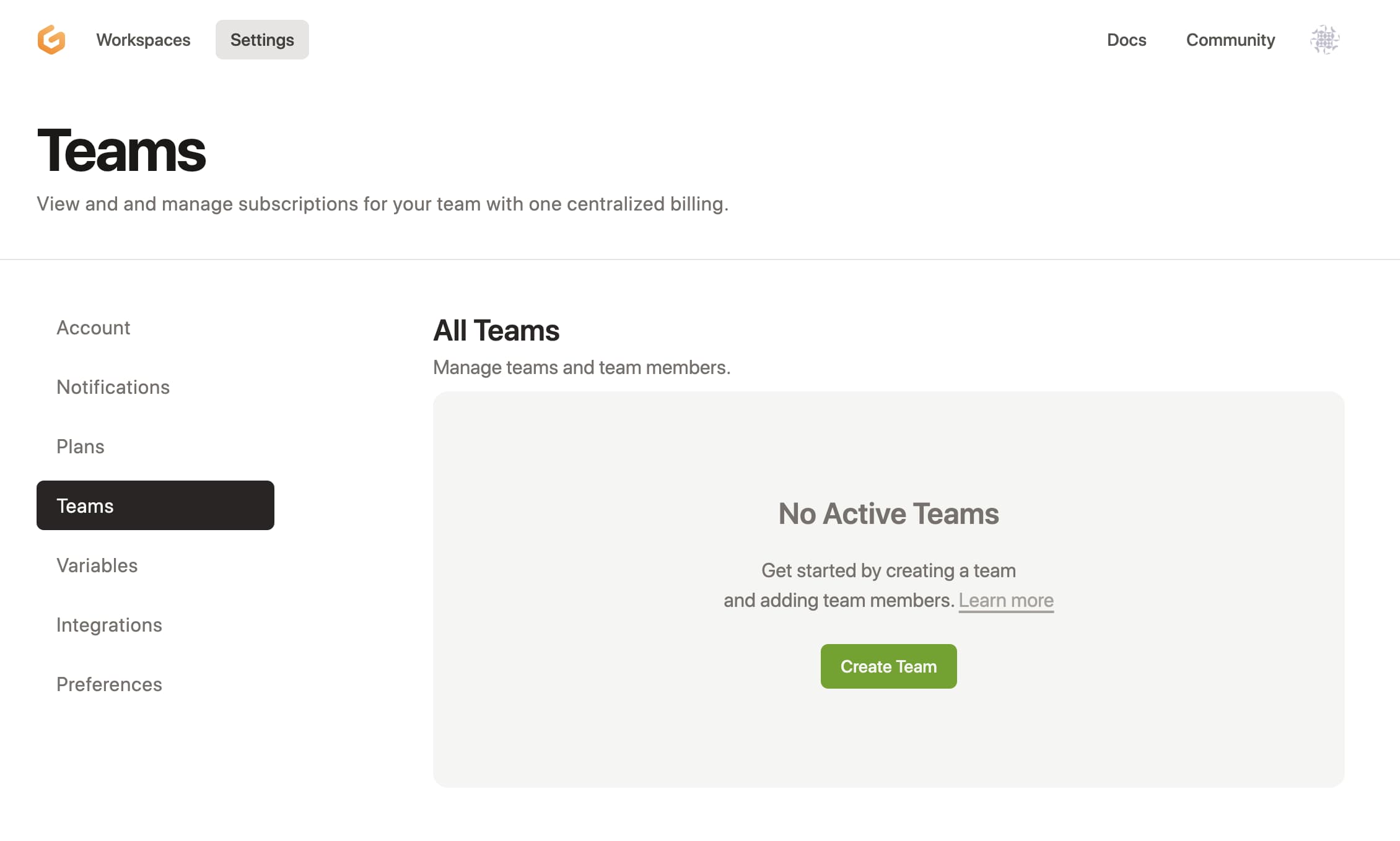 Teams List